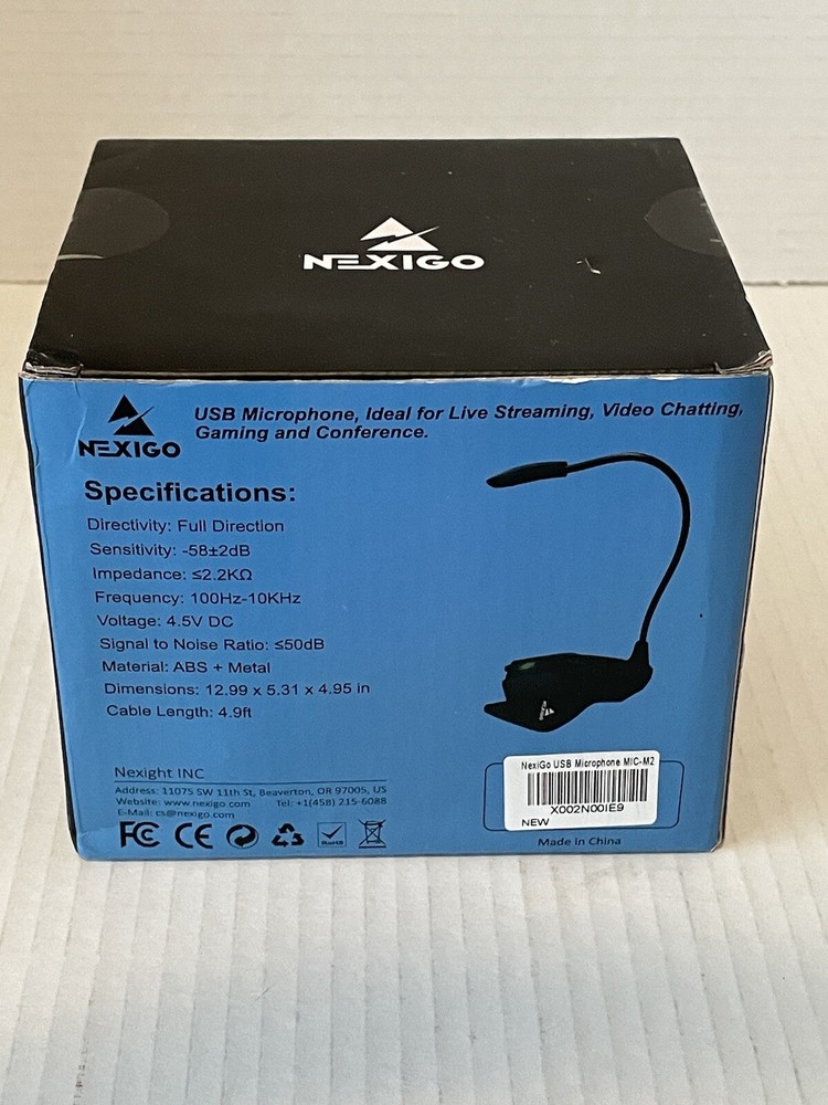Nexigo USB Computer Microphone M2 with RGB Lighting