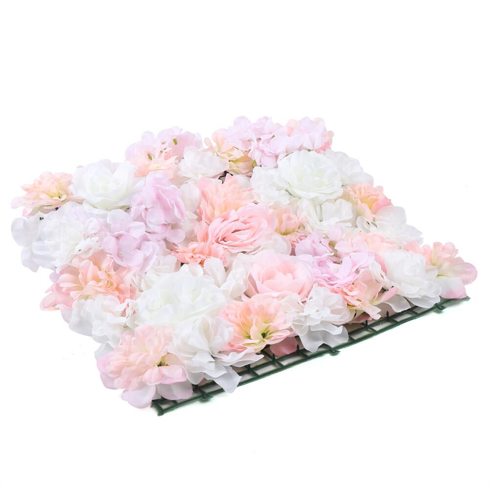 Artificial Flower Wall Panel Backdrop Wedding Party Venue Background Decor 8Pcs