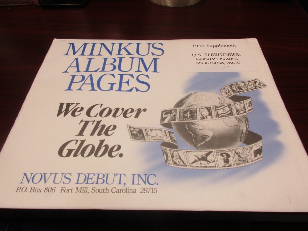 "MINKUS"  STAMP ALBUM  1992  SUPPLEMENT  U.S. TERRITORIES:   W/FREE SHIPPING!!!