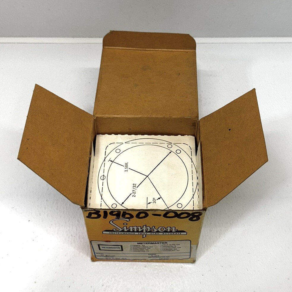 Simpson Panel Meter MeterMaster No: 261553