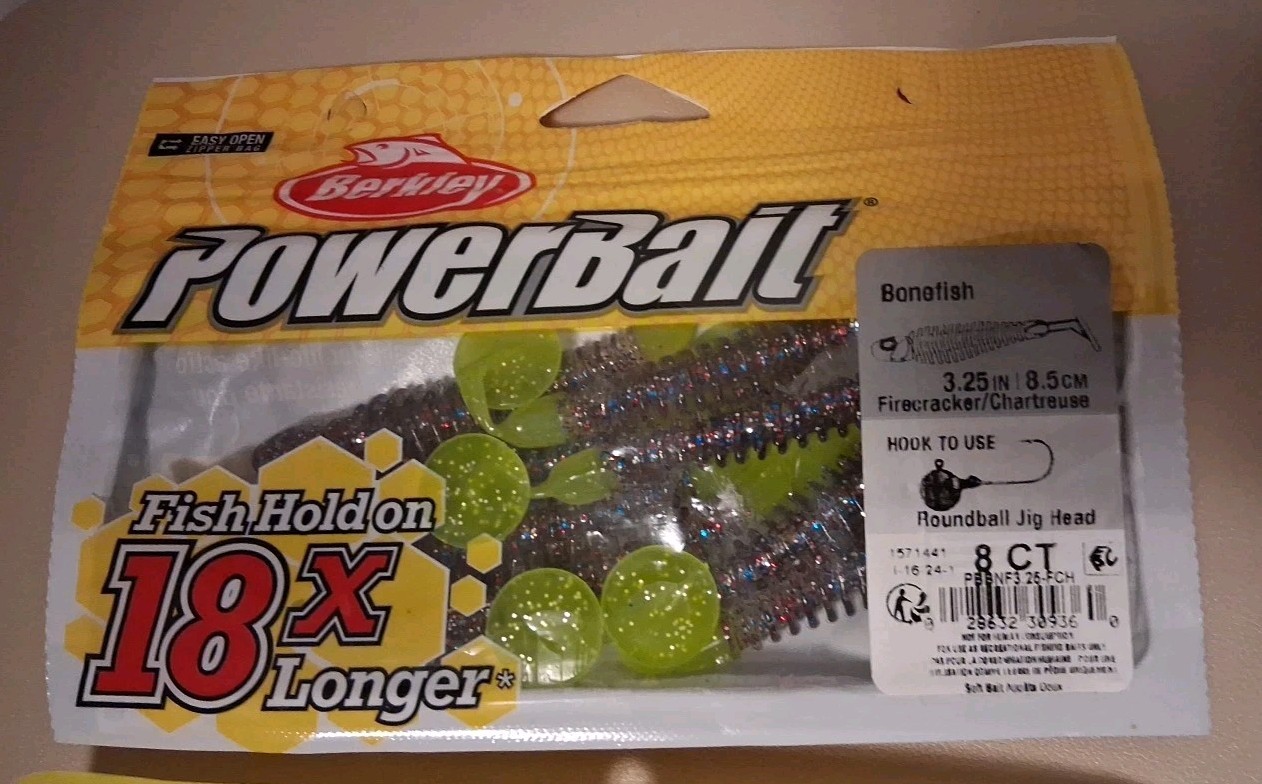 Fishing Accessories Lot Of 6 Berkley Power Bait Bonefish Firecracker...