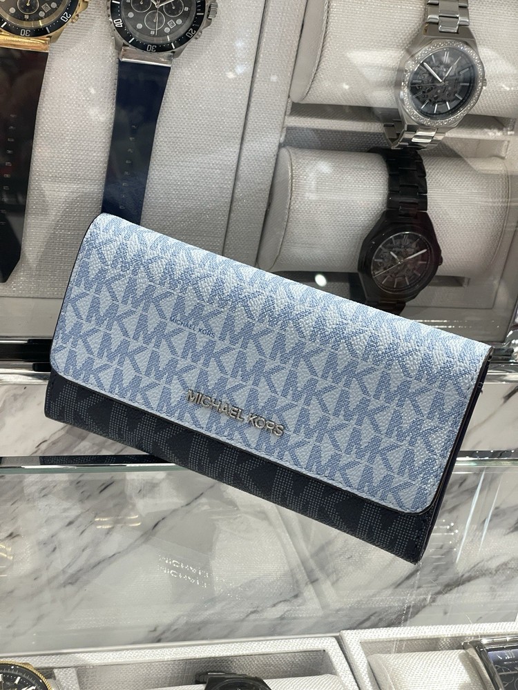 MICHAEL KORS OUTLET Jet Set Large Logo Trifold Wallet