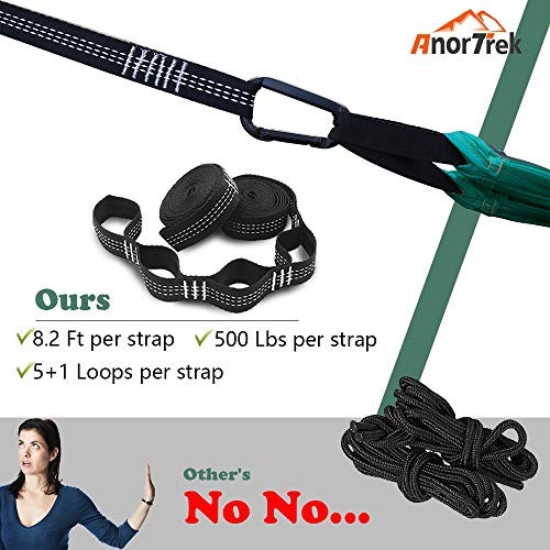Camping Hammock with Mosquito Net, Double & Single Lightweight Portable