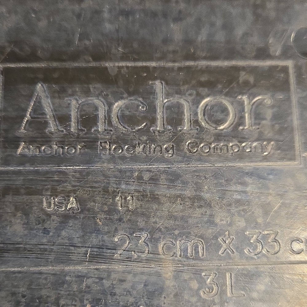 Anchor Glass Rectangular Baking Dish 3 qt 9x13 in Microwave Safe Clear