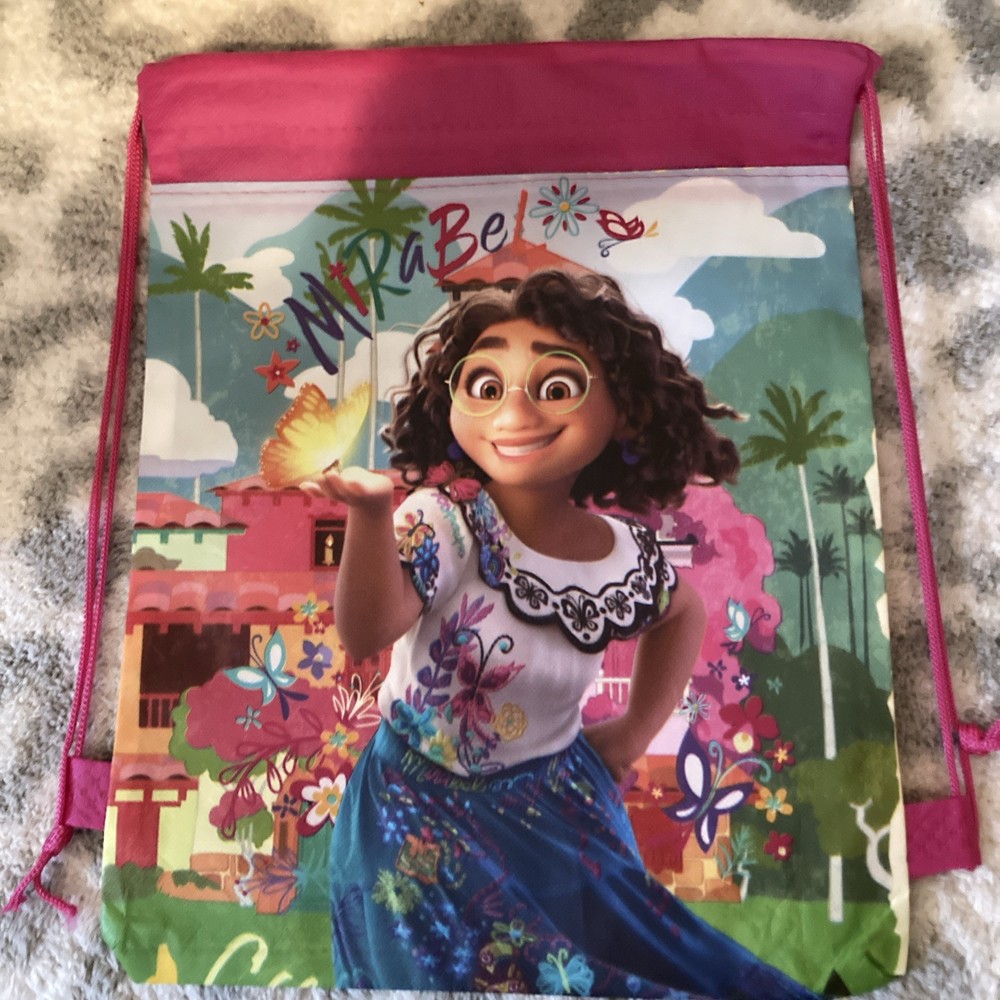 Encanto Maribel Drawstring Backpack Swim Bag Canvas Reusable