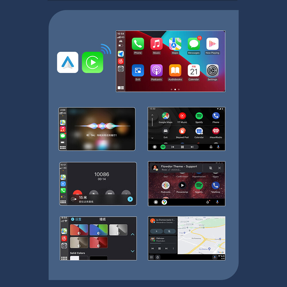 Roadpluse 5.0 Wireless Adapter Apple CarPlay Android Auto Multimedia Video Play