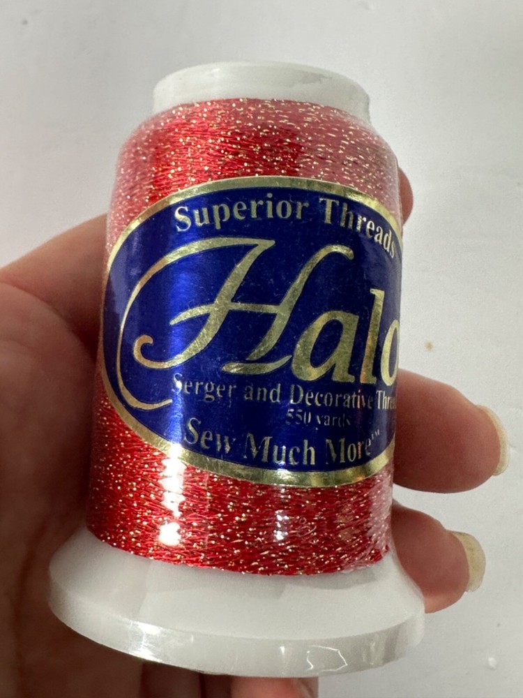Glitter Superior Thread Decorative Serger Machine Halo 377 REAL RED