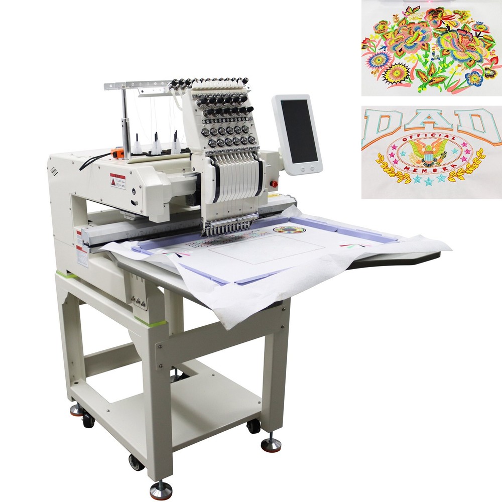 Commercial Computer Embroider Machine Single-head 12 Needle Automatic Embroidery