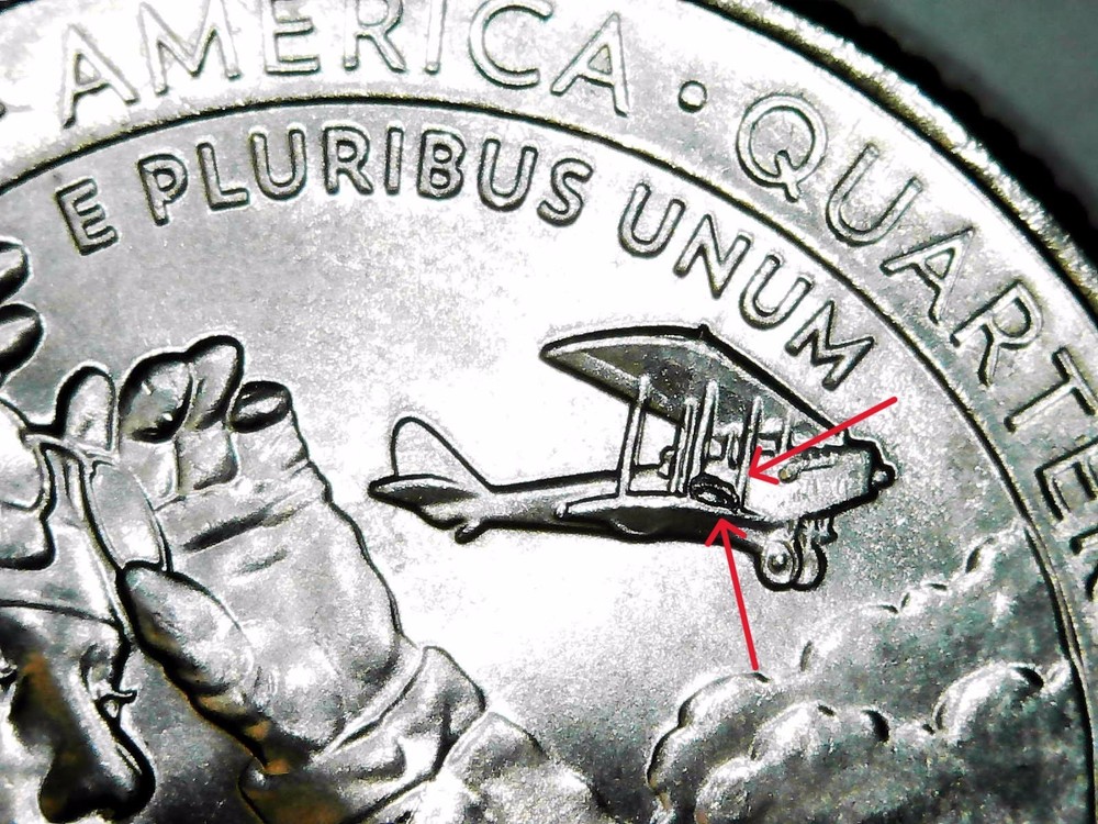 2023-P Washington Quarter (Bessie Coleman) die chip error