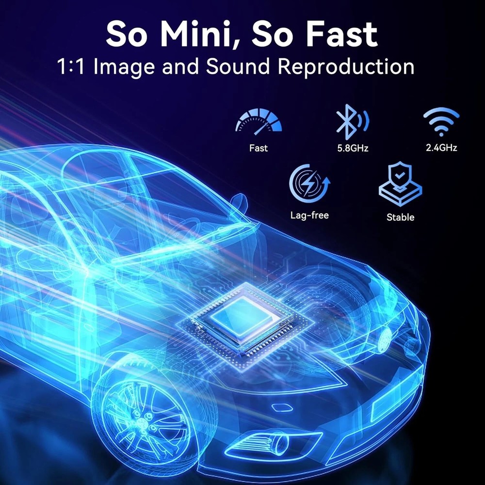 Android Auto Wireless Adapter, Wireless Carplay Adapter, Latest NFC Touchscreen