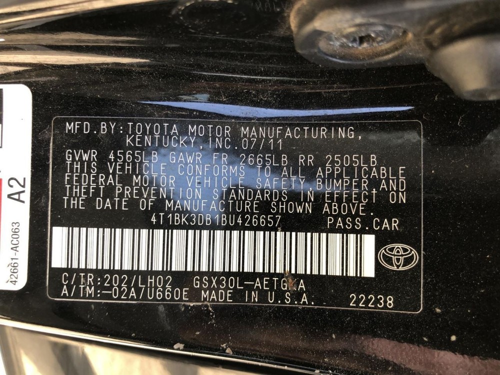 Sun Visor Left Driver Illuminated Fits 05-12 AVALON 960526