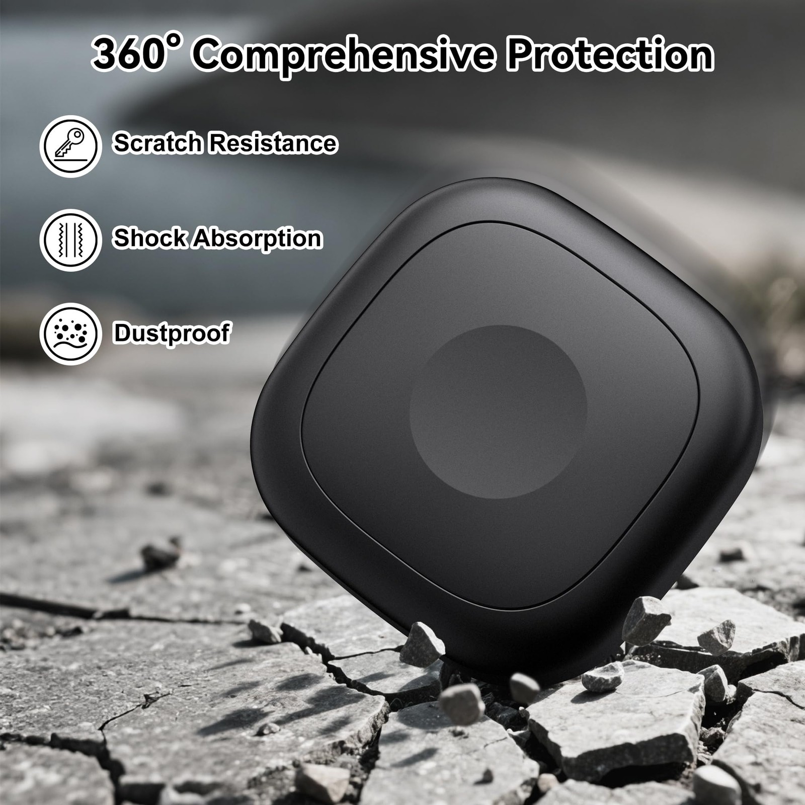 2 Pack for Tile Life360 Mate 2024/2022 Tracker 41 mm Adhesive Sticker, Black