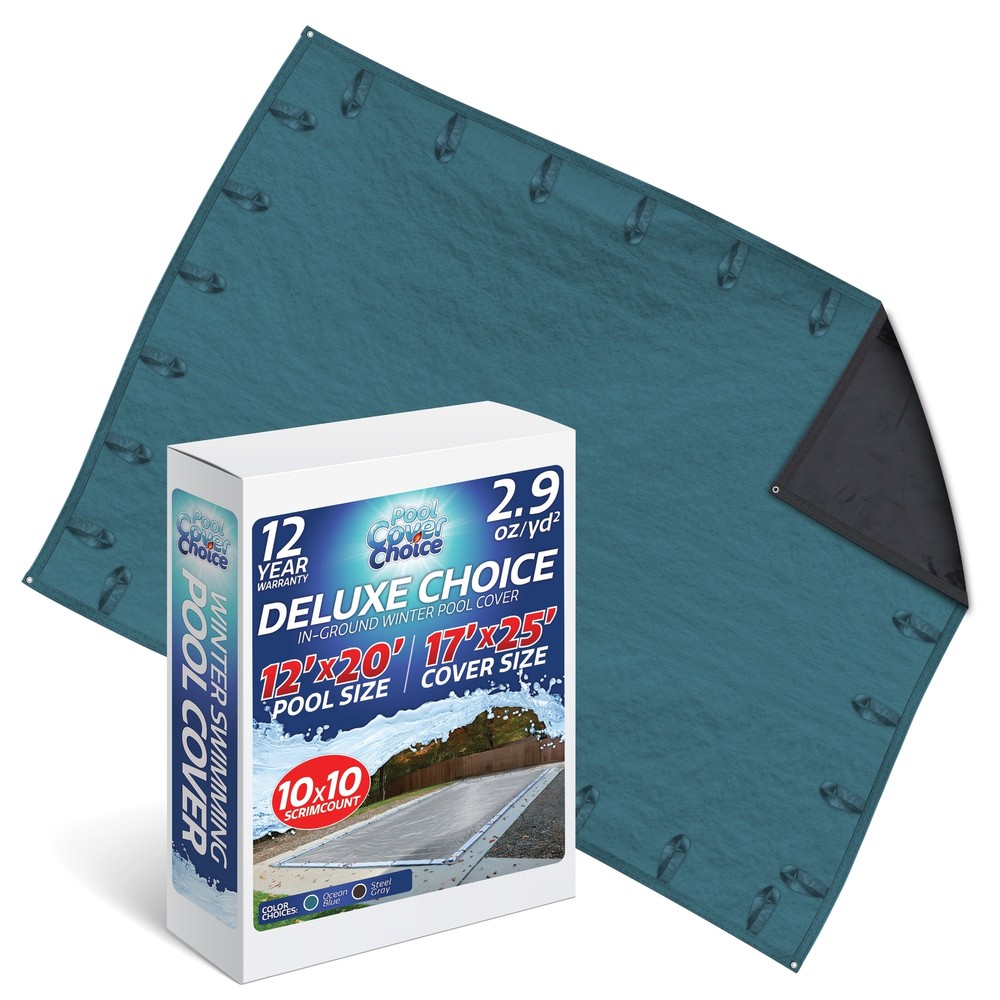 PoolCoverChoice Winter Swimming Pool Cover for 12 ft x 20 ft Rectangular Pool