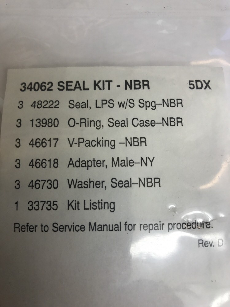 Cat Pumps Seal Kit #34062 for Cat 5DX