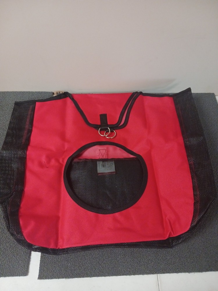 weaver hay bag with mesh sides red