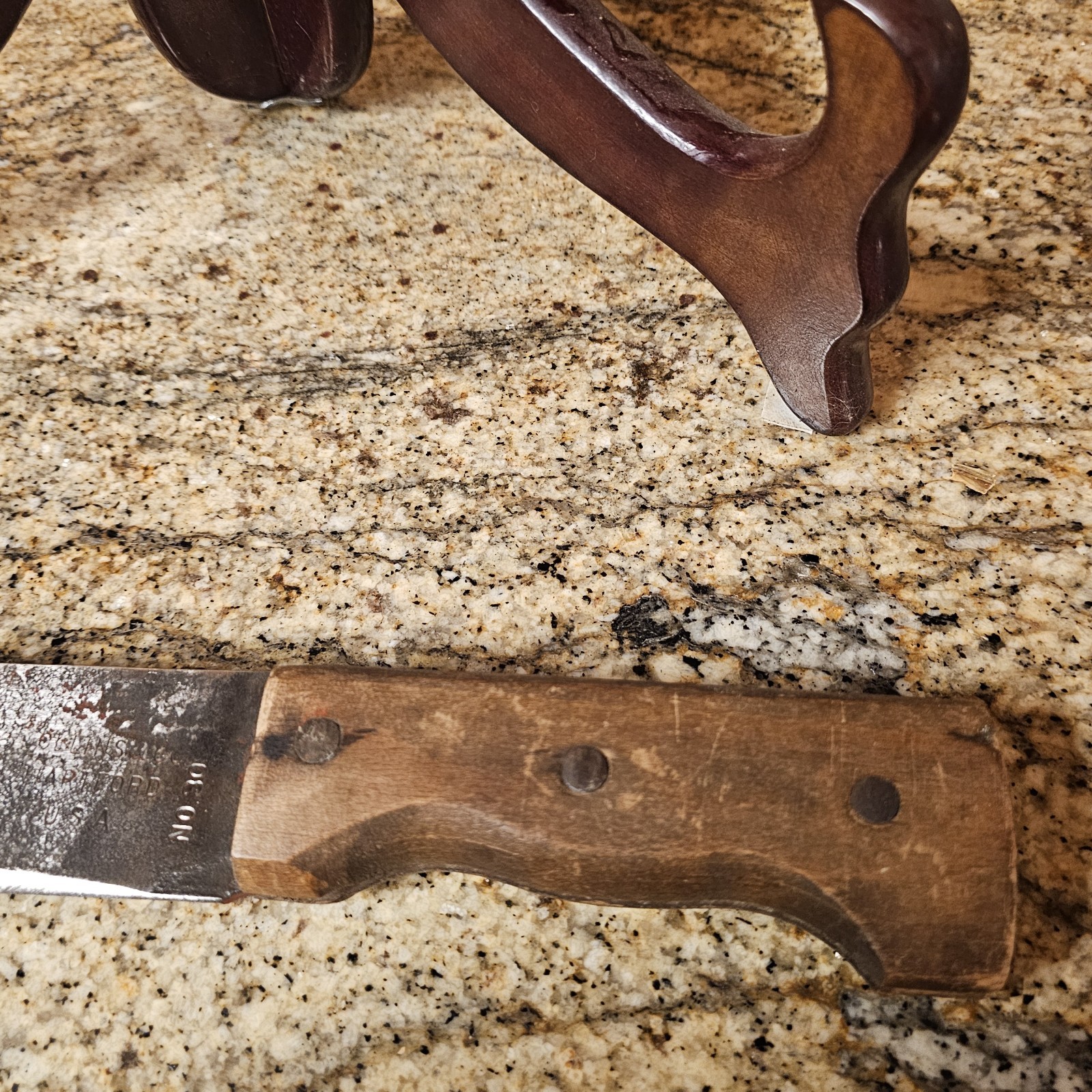 Vintage Collins & Co. Legitimus No 13 Large Knife With Sheath USA