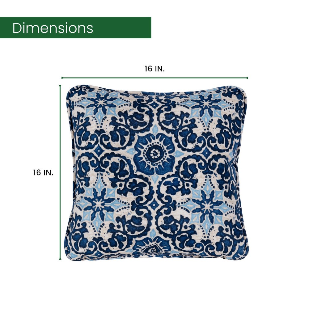 Hanover HANTPMED 16" Square Novelty Patterns and Designs Throw