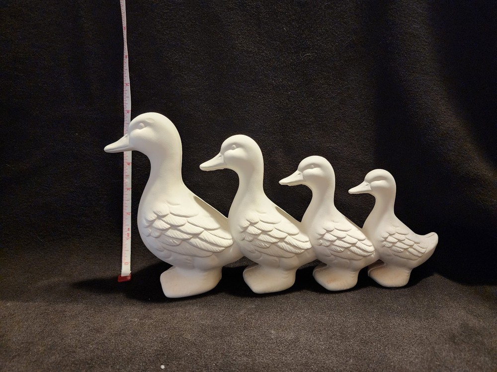 Ready to Paint Ceramic Bisque Four Ducks