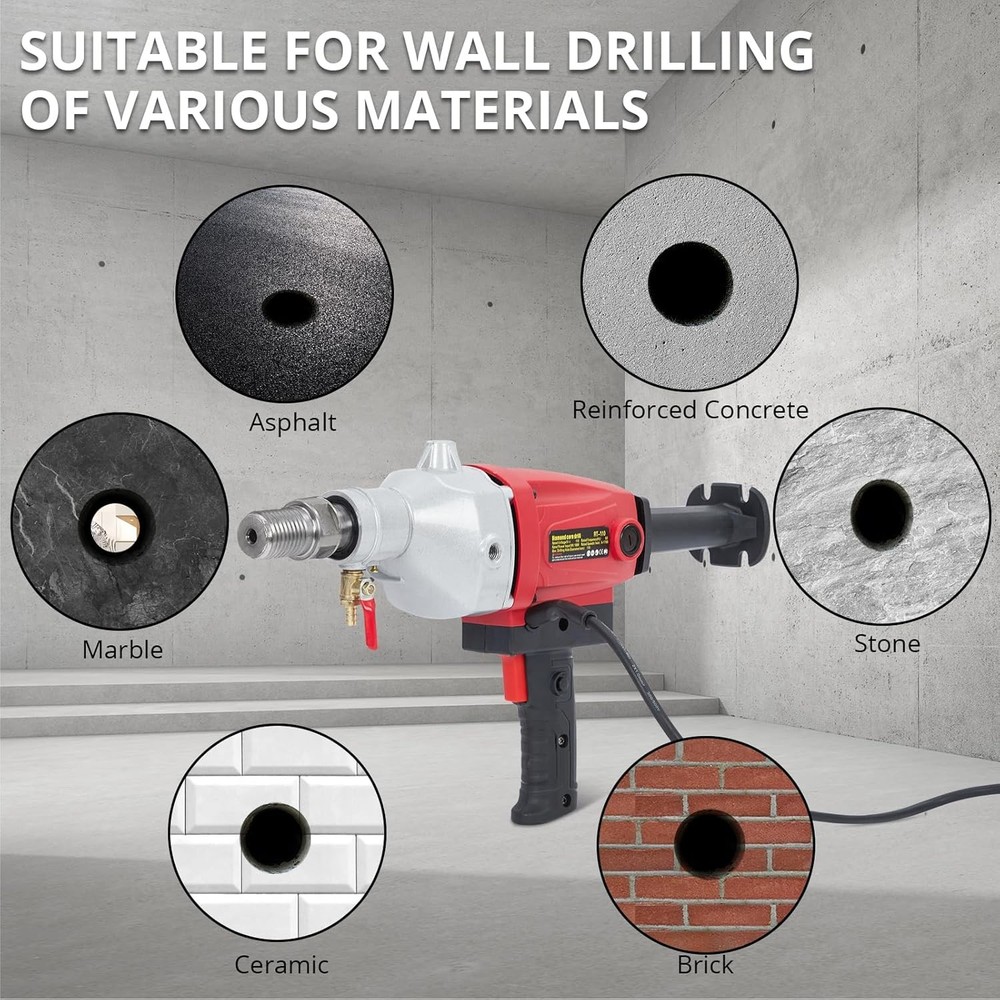 Diamond Core Drill Machine 2inch Handheld Concrete Core Drill Rig Bit 1500W