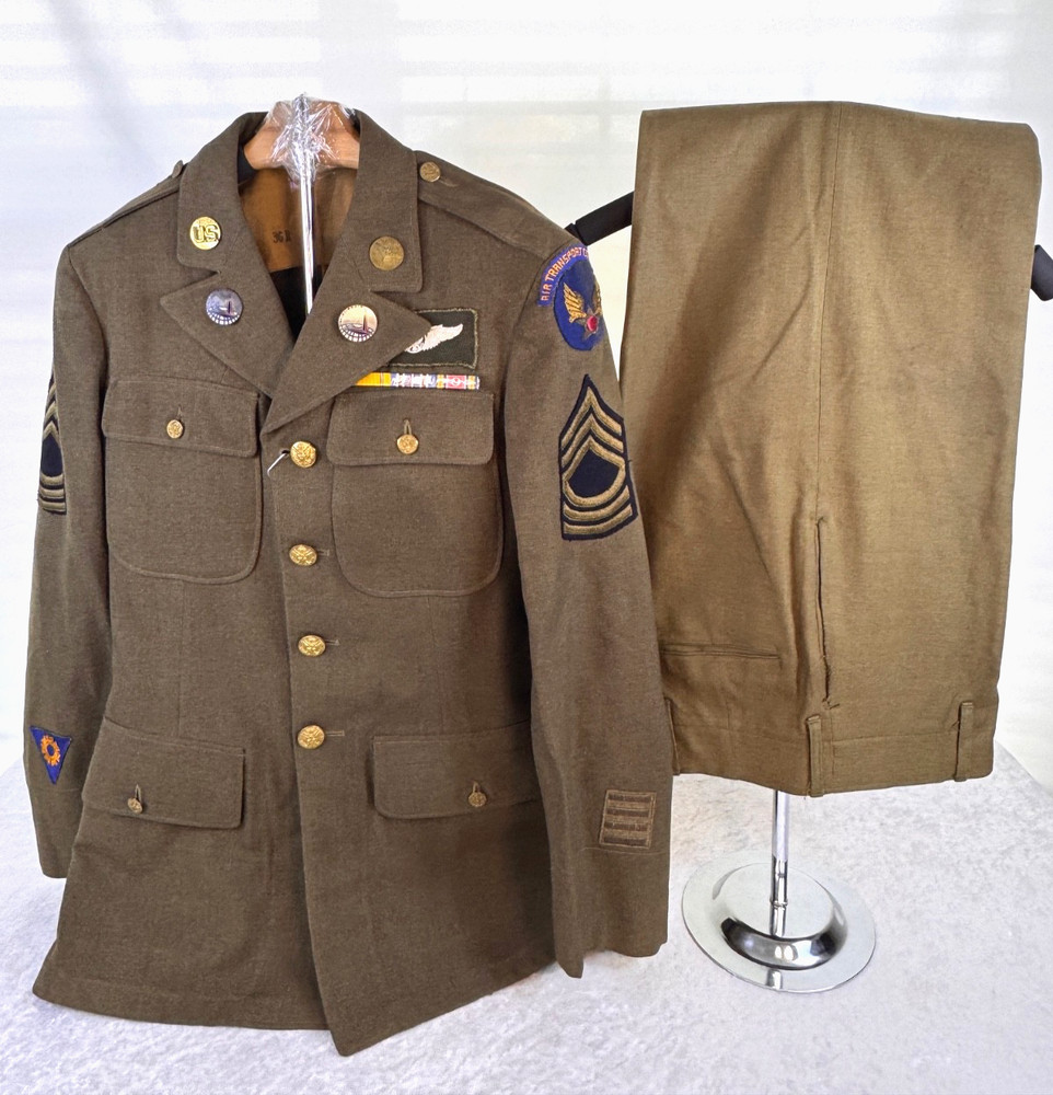 WWII / WW2 USAAF SERVICE NCO TUNIC AIR TRANSPORT COMMAND - DATED