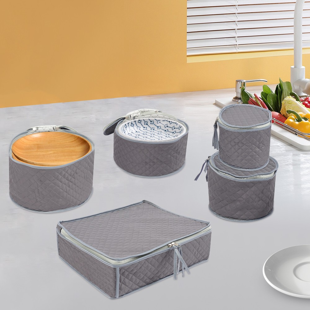 China Dinnerware Storage Sets Hard Shell Flatware, Plates & Cups Storage Holders