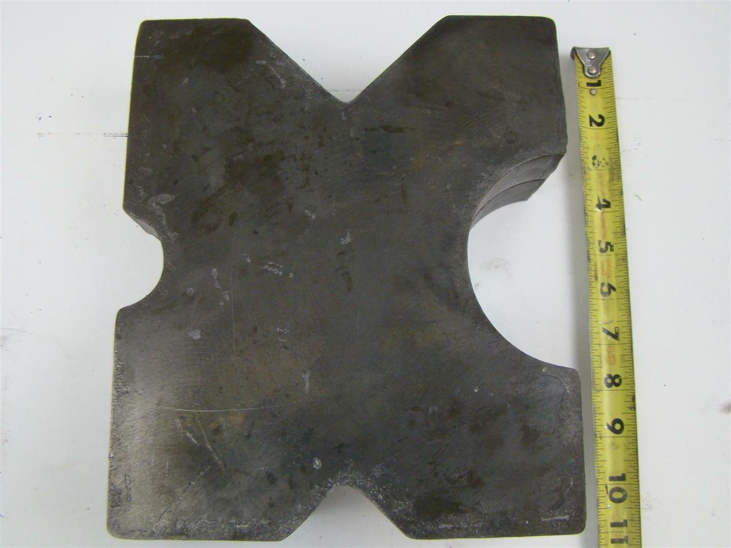 (PAIR) 8.5x10 Arbor Plates 1.5" Thick, Hydraulic H-Frame Shop Press, V-Cut