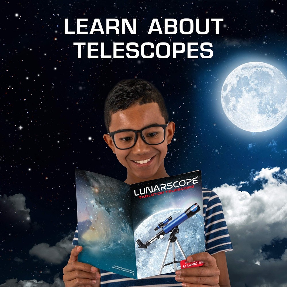 NASA Lunar Telescope for Kids – 90x Magnification, Includes Two Multicolor