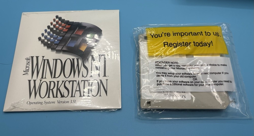 Microsoft Windows NT Workstation 3.51 CD-Rom Operating System - Open Big Box New