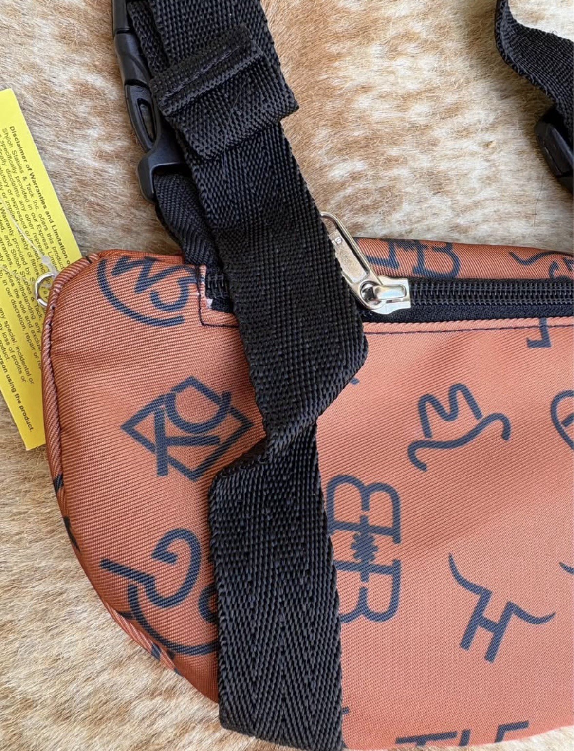 Western Ranch Brands Nylon Print Western Saddle Pouch Trail Riding Tack