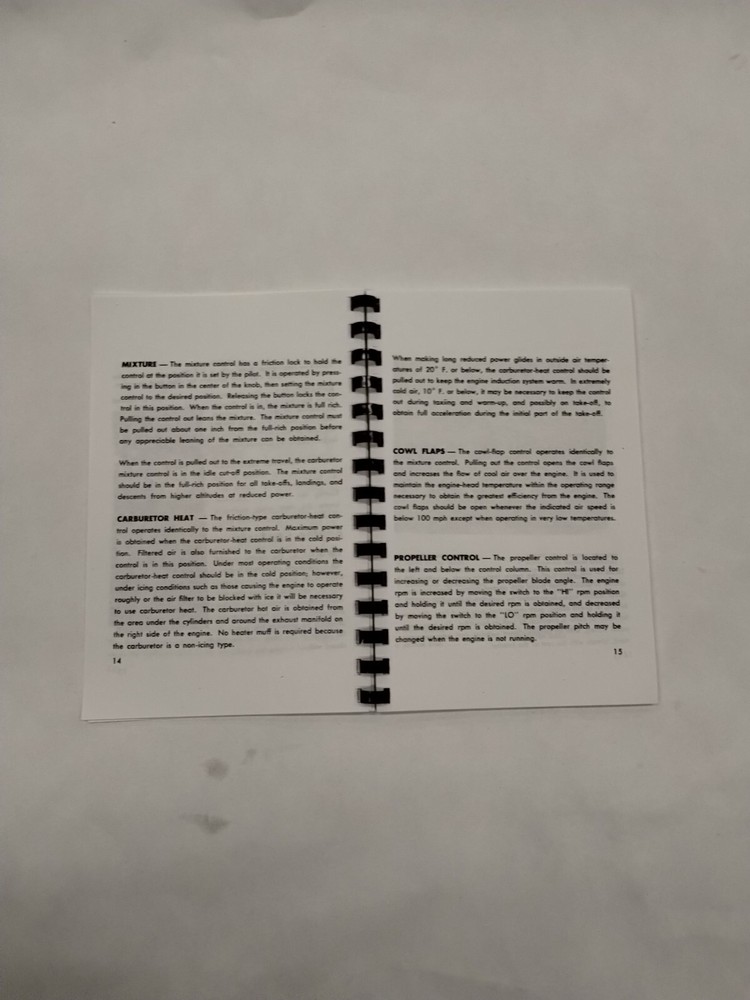 Beechcraft Bonanza Model E35 Owner's Manual-Copy
