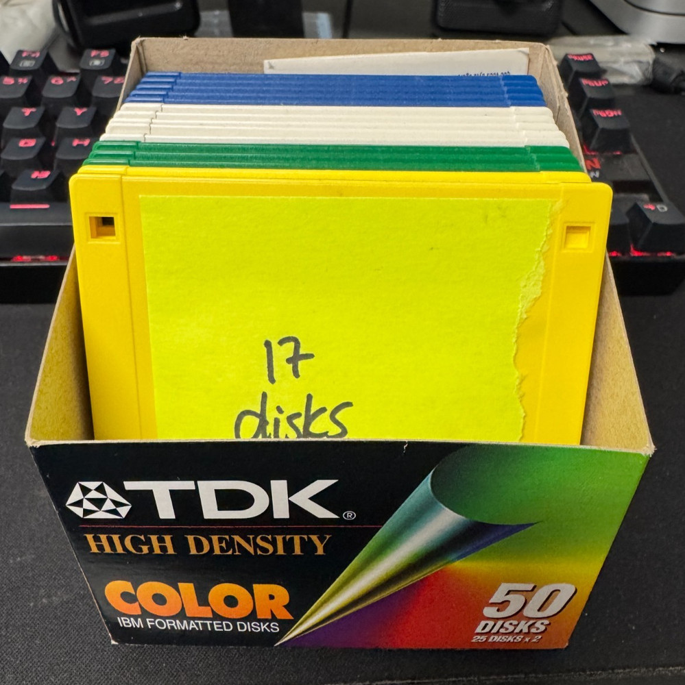 Dell External Floppy Drive Module Model FD-05PUB with 17 Floppy Disks TESTED