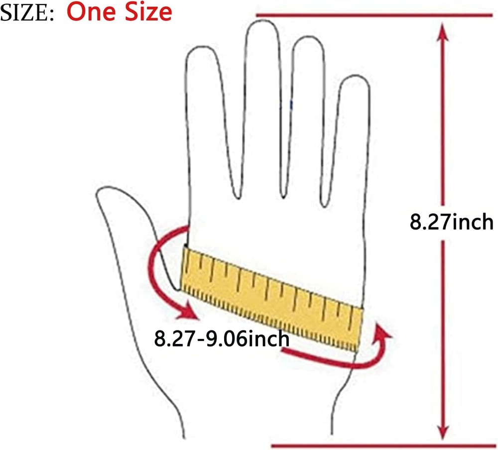 YAMEIZE Men Leather Touchscreen Gloves Warm - Winter PU Black-thick