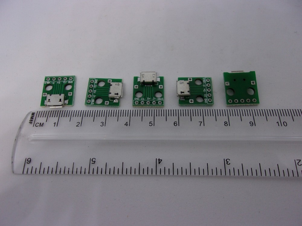 5 Pcs Pack MICRO USB to DIP Adapter 5 Pins Type B Socket PCB Prototype Board Lot