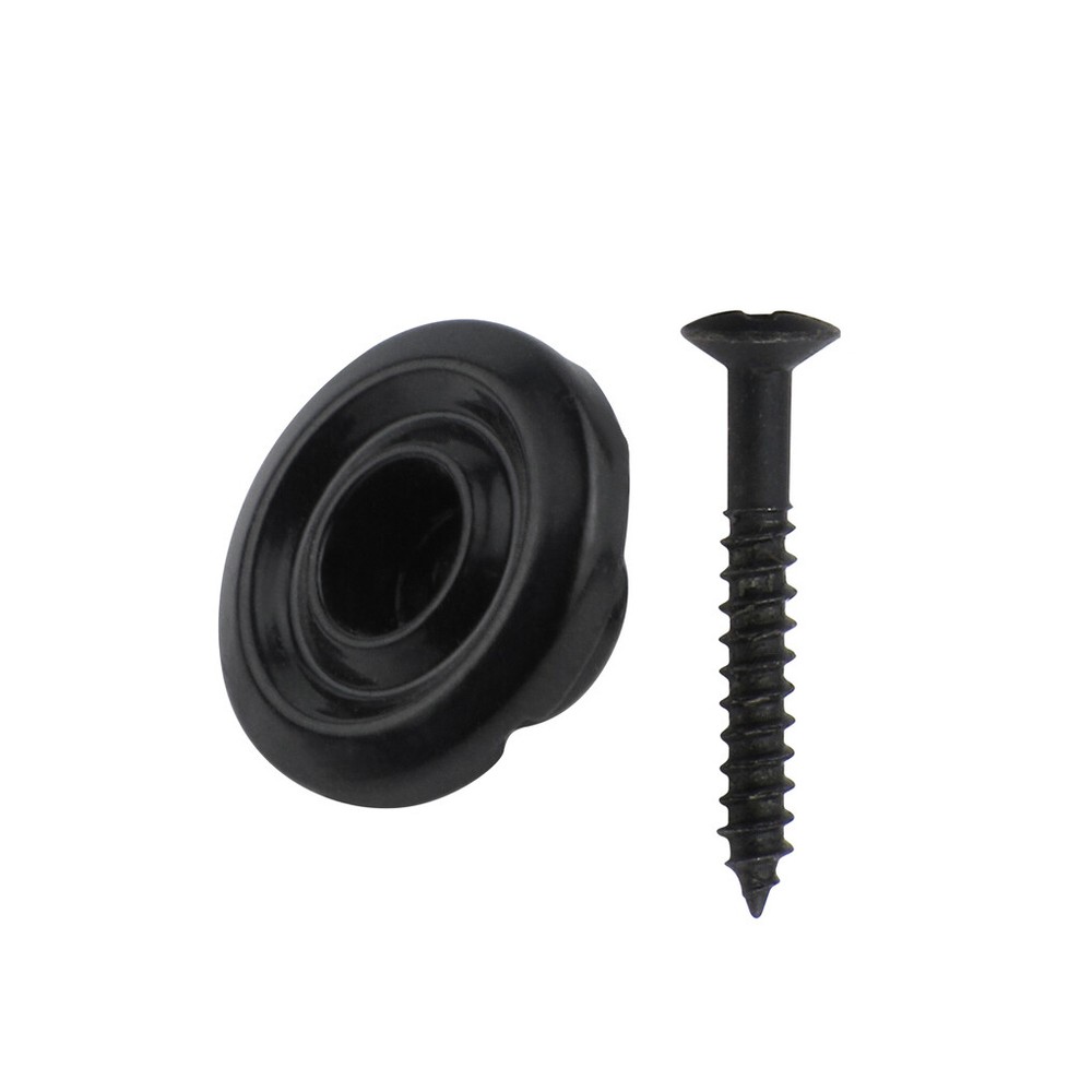 2PCS Black Bass Guitar String Tree Retainers String Guide Round Shape Metal