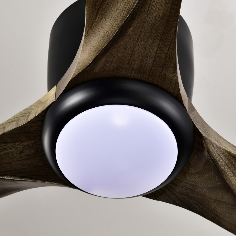 52" Flush Mount Ceiling Fan with Light Remote, Quiet DC Motor, Reversible