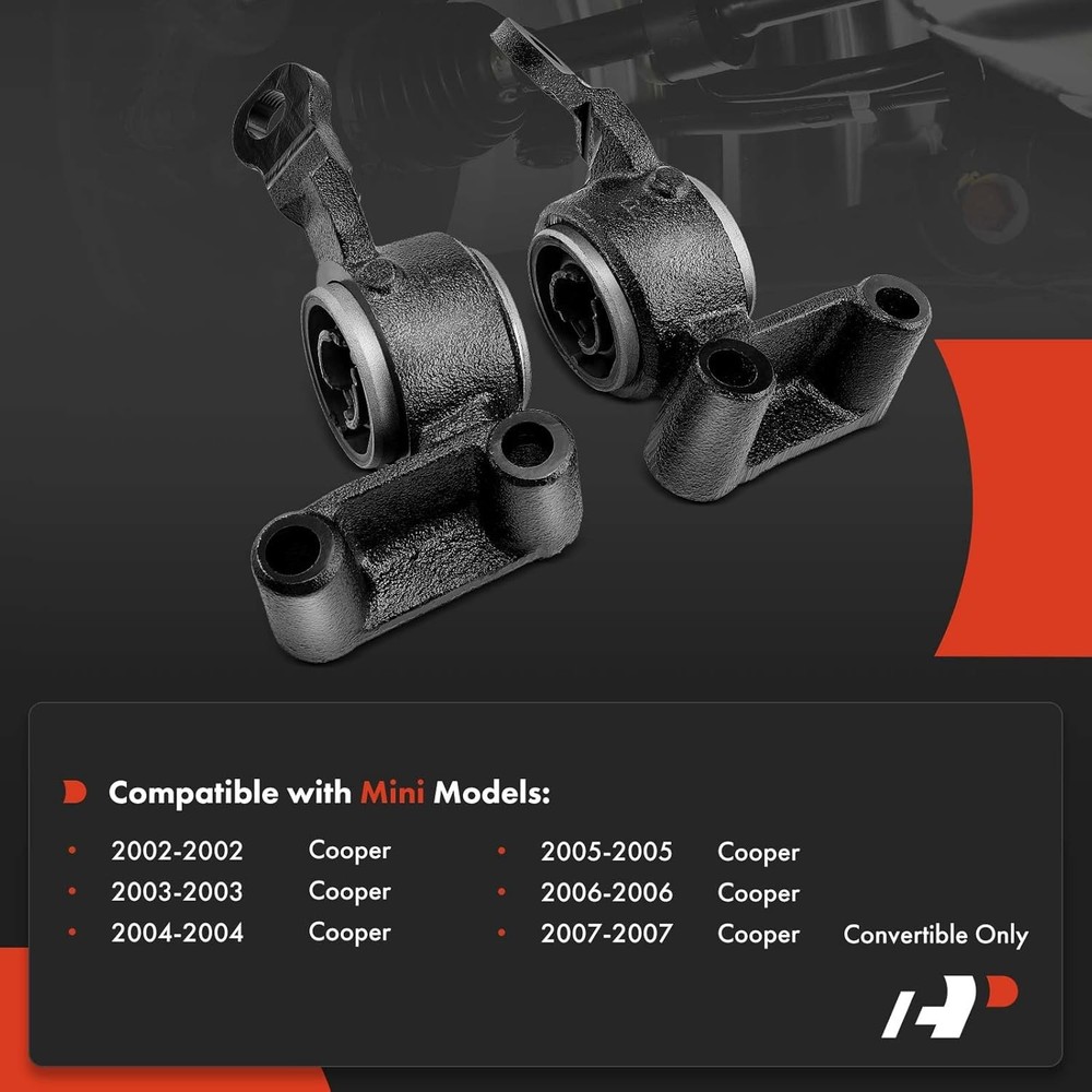 2 x Front Lower Rearward Control Arm Bushing Kit, Compatible with Mini Cooper
