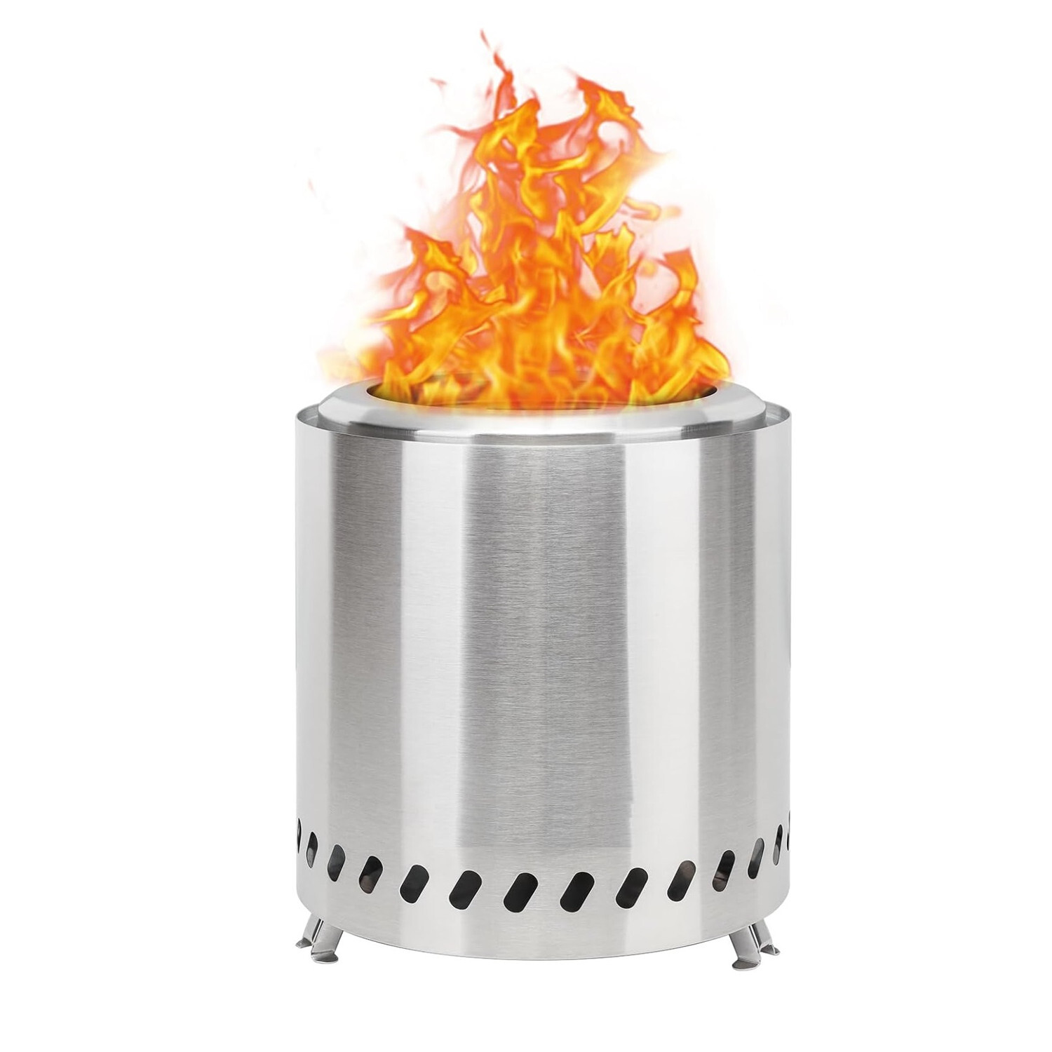 Smokeless Fire Pit Portable Outdoor Camping Wood Burning Firepit Stainless Steel