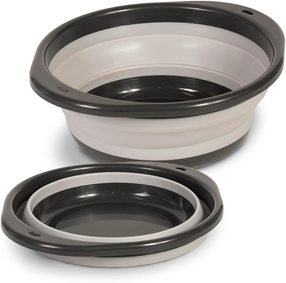 Glad Large Mixing Bowl Collapsible - 5.5L | Foldable Plastic & Rubber Container