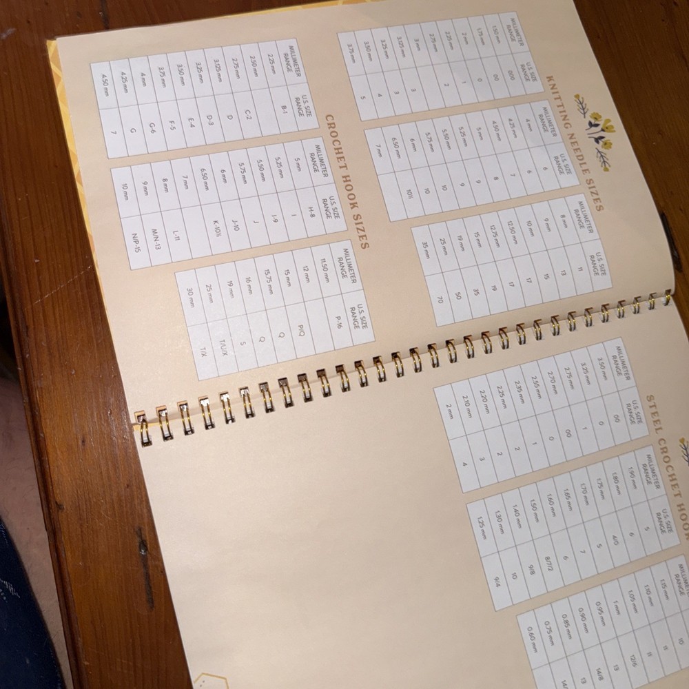 Needle Art Projects In Progress Notebook Tracker for Knitting / Crochet Projects