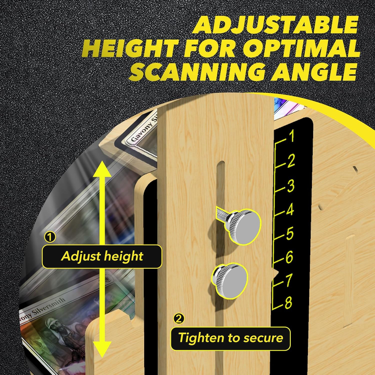 Card Scanner Stand for Trading Cards – MTG & TCG Card Scanner Stand with Light,