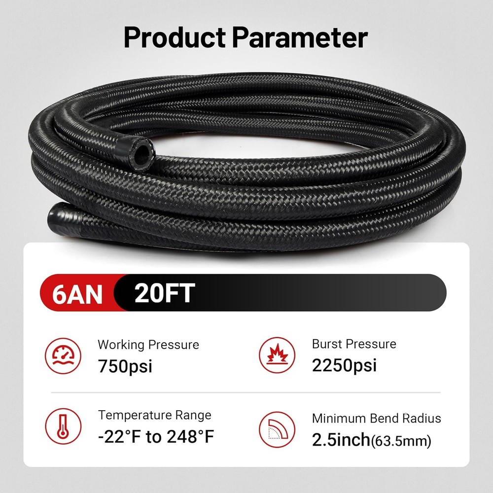 Fuel Line Hose Kit AN6