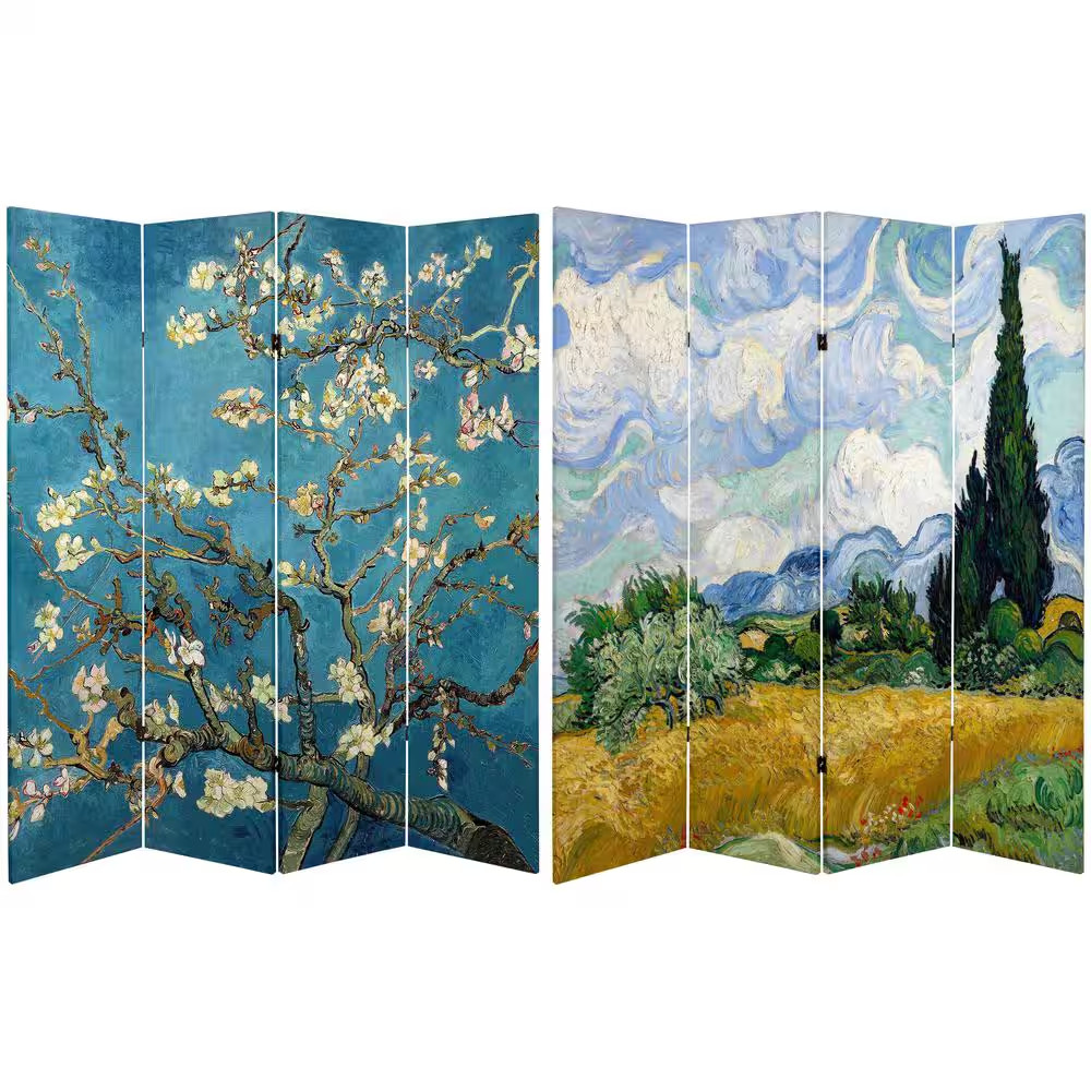 6 Ft. Printed 4-Panel Room Divider