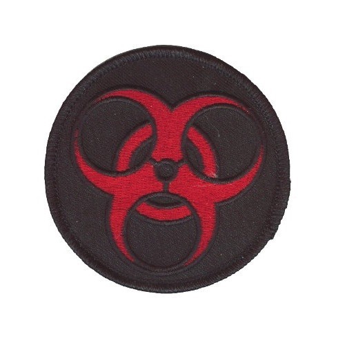BIO HAZARD PATCH RED ON BLACK