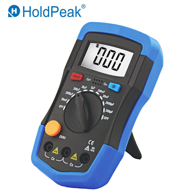 Digital Capacitance Meter Capacitor Tester 200pF-20mF Handheld Multimeter 2000C