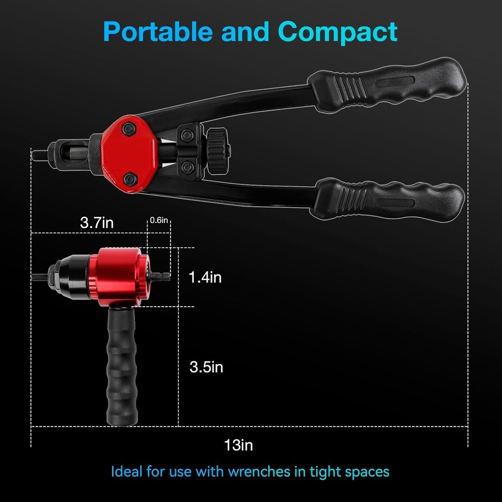 Electric Rivet Nut Gun Adapter Cordless Riveting Tool Insert Nut Drill Tool Kit