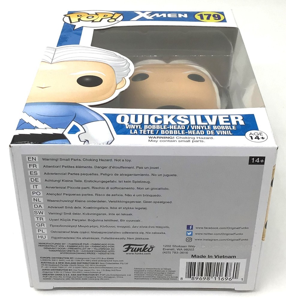 Funko Pop! Marvel X-Men Quicksilver #179 with POP Protector