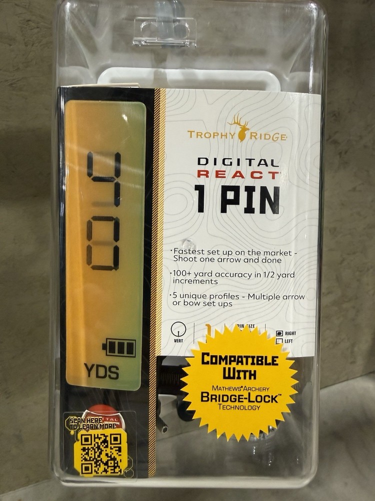 Trophy Ridge 1-Pin .019 Right Hand Digital React Bowsight