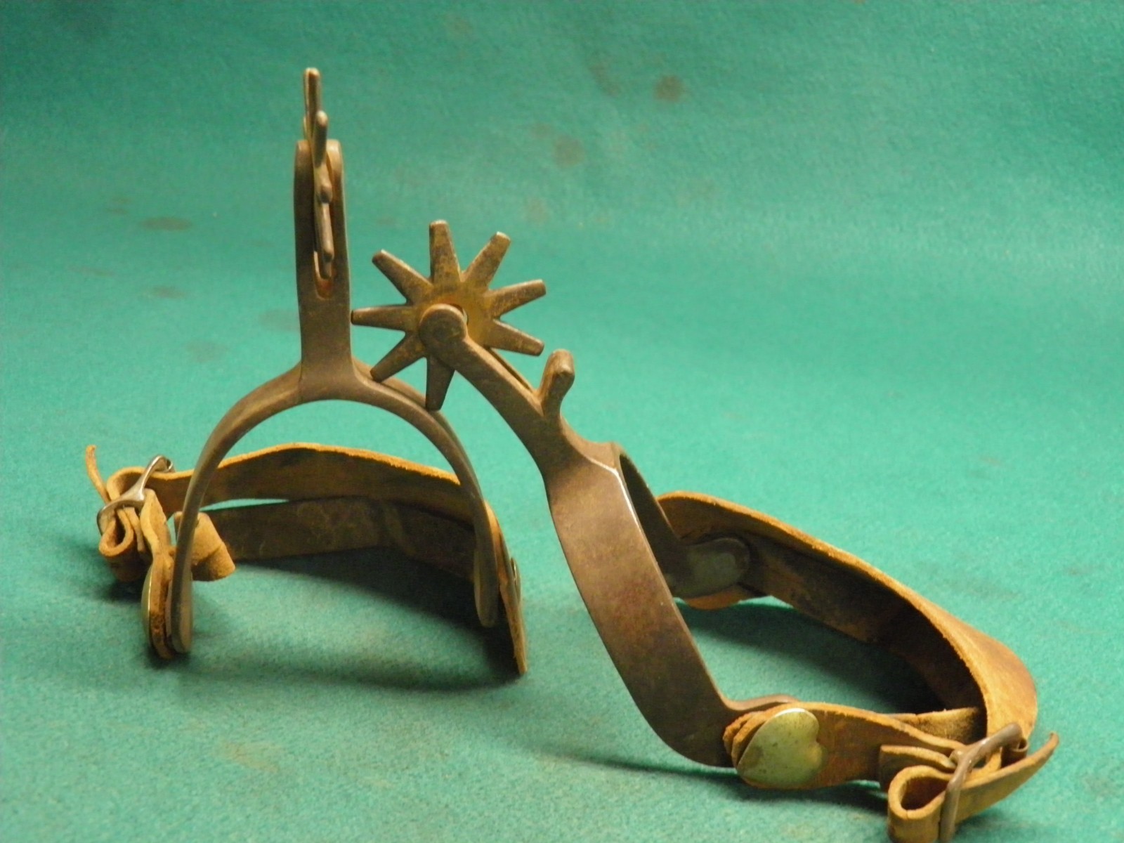 NICE OLD VINTAGE PAIR OF CROCKETT WESTERN COWBOY SPURS