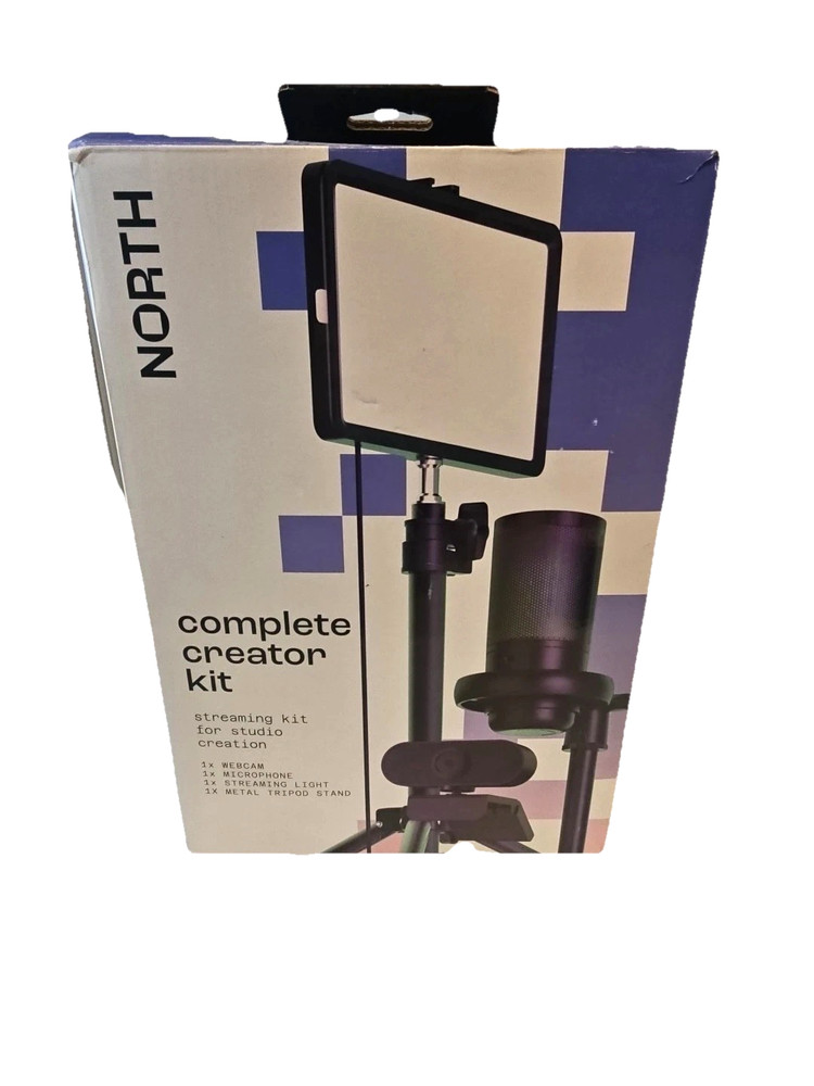 North Complete Creator Streaming Kit Webcam Mic Light USB New Box Damage