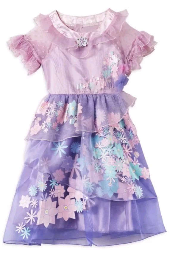 Disney Store Girls 9/10 Encanto Isabela Madrigal Deluxe Dress Up New